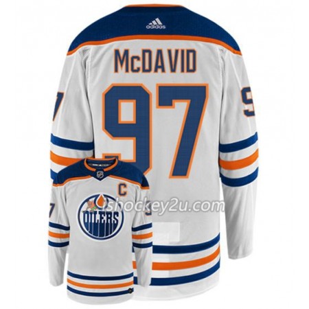 Mænd NHL Edmonton Oilers Trøje CONNOR MCDAVID 97 Adidas Hvid Authentic